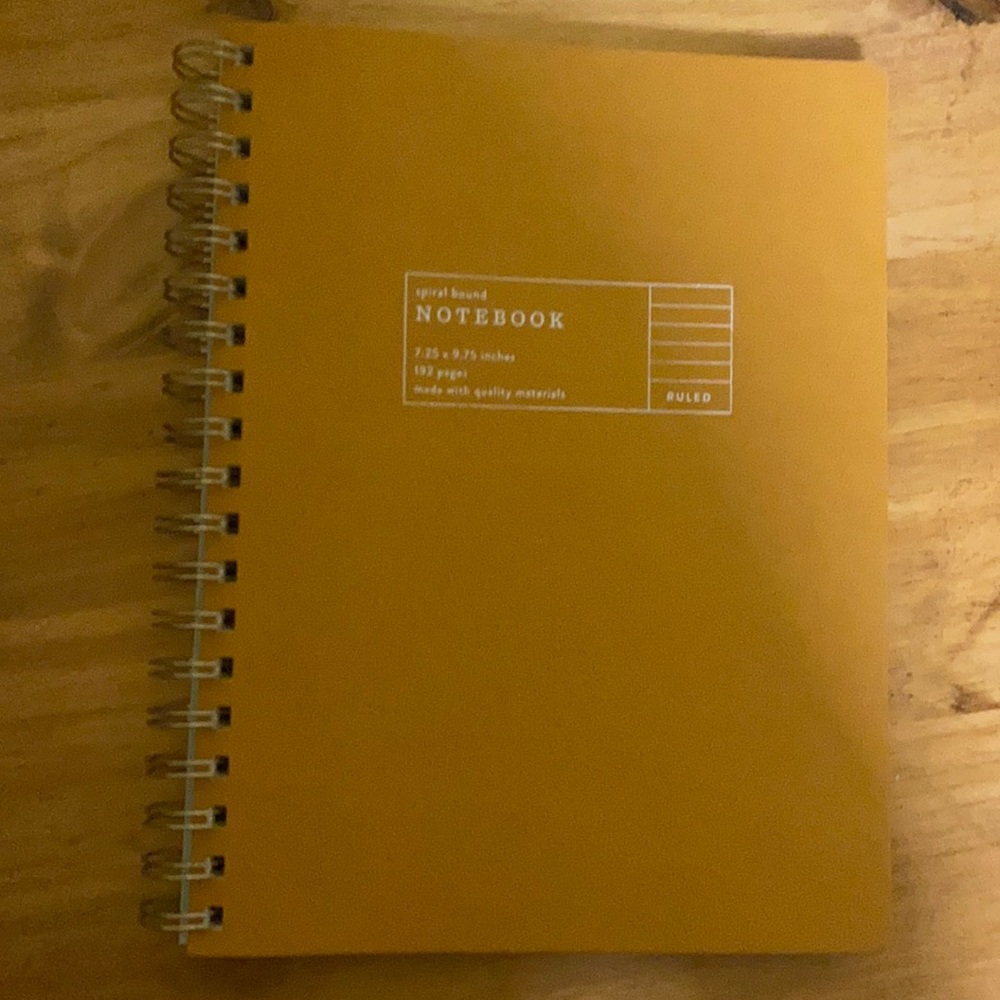 Fringe Mustard color Spiral notebook